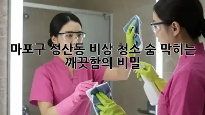 마포구 성산동 비상 청소🚨 숨 막히는 깨끗함의 비밀✨